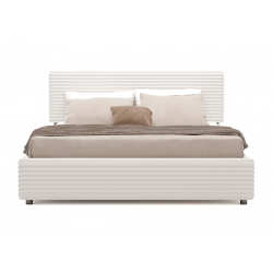 Lit coffre avec tissu tendance RUBIS - Velours côtelé grosses côtes