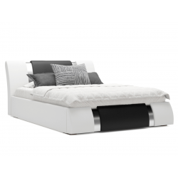 Lit coffre design avec bande métallique - ATILLA - 160x200 cm / Velou