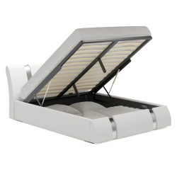 Lit coffre design avec bande métallique - ATILLA - 180x200 cm / Velou