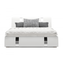 Lit coffre design avec bande métallique - ATILLA - 180x200 cm / Velou