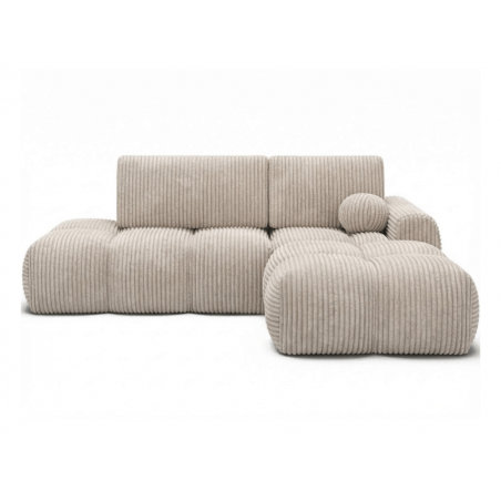 Canapé d’Angle Kléber – Design contemporain & confort XXL - Tissu boucle taupe / Droit