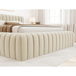 Lit coffre design - MILLA - 180x200 cm / Velours gris foncé