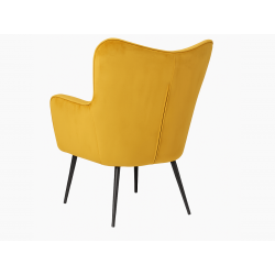 Fauteuil en velours design - ERGO - Velours noir