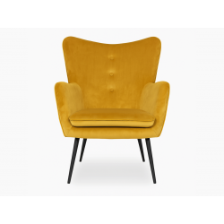 Fauteuil en velours design - ERGO - Velours taupe