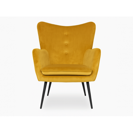 Fauteuil en velours design - ERGO - Velours taupe