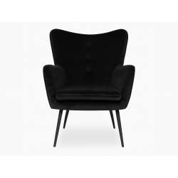 Fauteuil en velours design - ERGO - Velours taupe