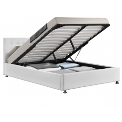 Lit coffre VALERIE – lits complets avec sommier, contours et tête d