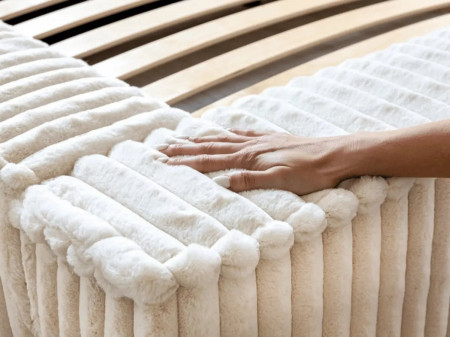 Lit coffre velours côtelé de grande épaisseur - MELODIE - Velours c