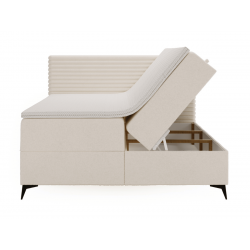 Lit complet lit Boxspring avec sommier matelas et surmatelas - SARA - 