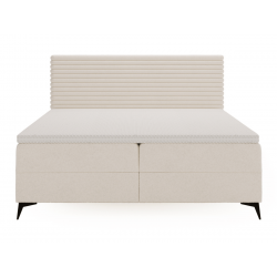 Lit complet lit Boxspring avec sommier matelas et surmatelas - SARA - 