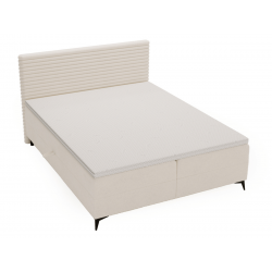 Lit complet lit Boxspring avec sommier matelas et surmatelas - SARA - 