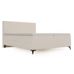 Lit complet lit Boxspring avec sommier matelas et surmatelas - SARA - 