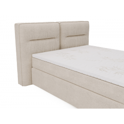 Lit complet lit Boxspring avec sommier matelas et surmatelas - NAVA - 