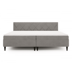 Lit complet lit Boxspring avec sommier matelas et surmatelas - EMILY -