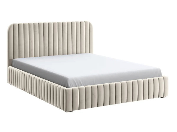 Lit design avec coffre de rangement - MAELLE - Velours noir / 160x200 cm