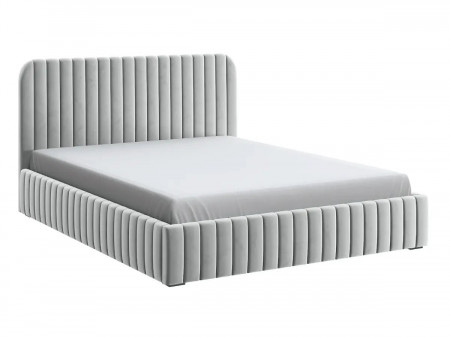 Lit design avec coffre de rangement - MAELLE - Velours noir / 180x200 