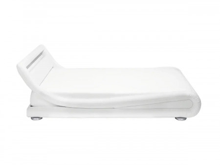 Lit design avec Led - DIANE - 90x190 cm / Simili cuir gris