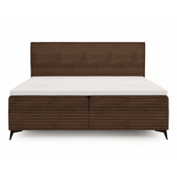 Lit complet lit Boxspring avec sommier matelas et surmatelas - ELSA - 