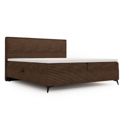 Lit complet lit Boxspring avec sommier matelas et surmatelas - ELSA - 