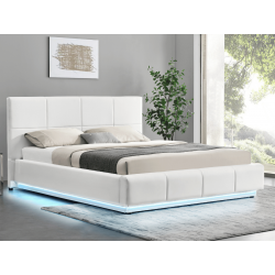 Lit LUMEA – Sommier lumineux avec coffre de rangement - 180x200 cm /
