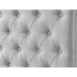 Lit Morgane capitonné avec 4 tiroirs de rangement - 180x200 cm / Tiss