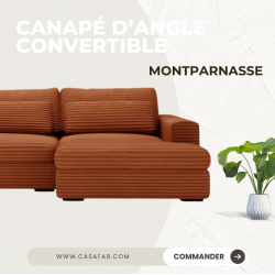 Lit rembourré avec coffre de rangement - CARLA - Tissu boucle gris / 