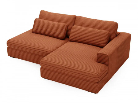 Canapé d'angle convertible grande méridienne MONTPARNASSE - Tissu gr