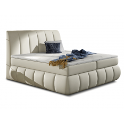 Lit Boxspring Mateo – Lit Complet avec Matelas, Sommier, Coffre de R