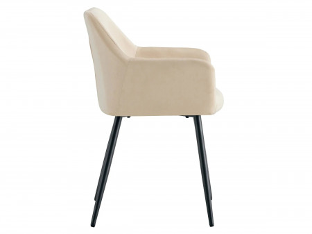 Chaises design - Lot de 2 - LINA - Velours beige