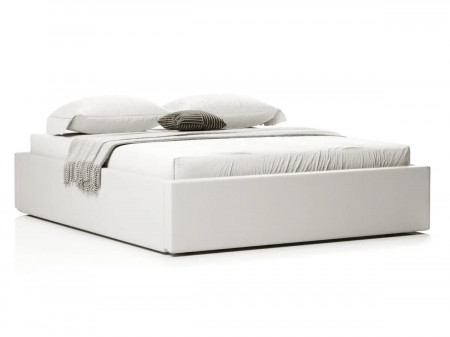 Sommier coffre - MARGO - Tissu velours côtelé beige / 160x200 cm