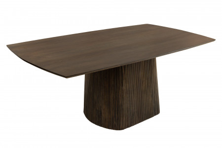 Table à manger design GRAND 200cm en bois de manguier marron foncé f