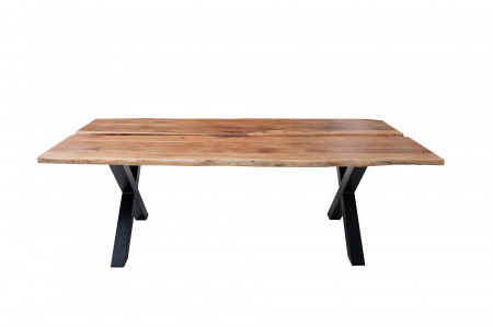 Table à manger en bois massif AMAZONAS 200 cm acacia naturel structur