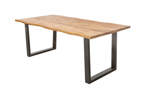 Table à manger en bois massif LIVING EDGE 160cm chêne sauvage nature