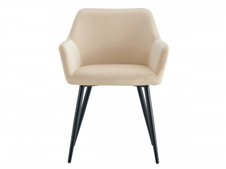 Chaises design - Lot de 2 - LINA - Tissu côtelé beige