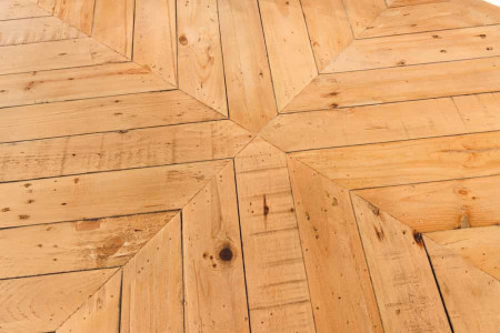 Table à manger en bois massif MOSAIC 160 cm, structure étoile en pin