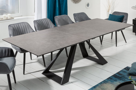 Table à manger extensible CONCORD 180-230 cm en céramique anthracite