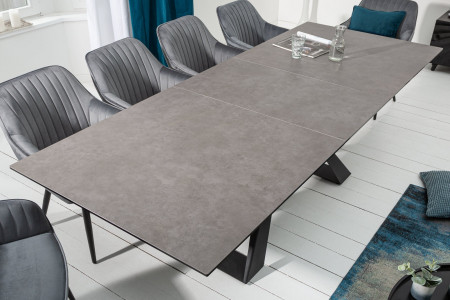 Table à manger extensible CONCORD 180-230 cm en céramique anthracite
