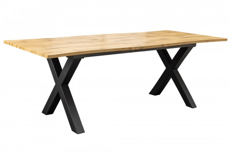 Table à manger extensible WILD 180-220 cm aspect chêne sauvage marro