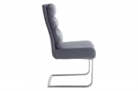 Lot de 2x chaises cantilever design COMFORT gris vintage avec structur