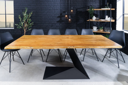 Table à manger massive MAMMUT BALANCE 200cm en acacia brun naturel bo