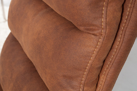 Lot de 2x chaises cantilever design COMFORT marron clair avec structur