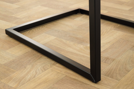 Lot de 2x chaises cantilever industrielle LOFT vintage grise en microf