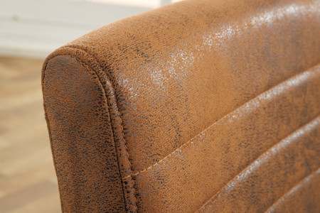 Lot de 2x chaises cantilever industrielle LOFT vintage en microfibre m