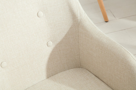 Lot de 2x chaises design rétro SCANDINAVIA MEISTERSTÜCK beige avec a