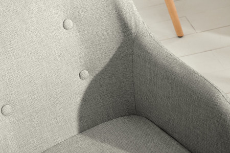 Lot de 2x chaises design rétro SCANDINAVIA MEISTERSTÜCK gris clair a