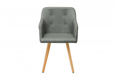 Lot de 2x chaises design rétro SCANDINAVIA MEISTERSTÜCK grise avec a