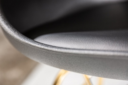 Lot de 2x chaises design SCANDINAVIA MEISTERSTÜCK pieds noir doré - 