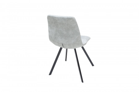 Lot de 2x chaises rétro AMSTERDAM CHAIR gris pierre design classique 
