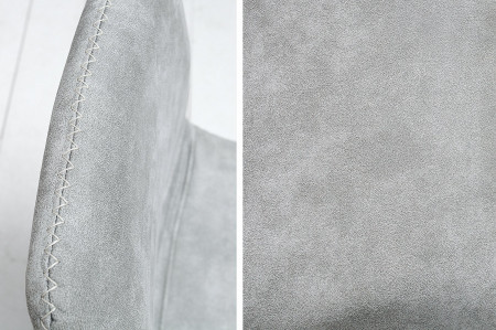 Lot de 2x chaises rétro AMSTERDAM CHAIR gris pierre design classique 