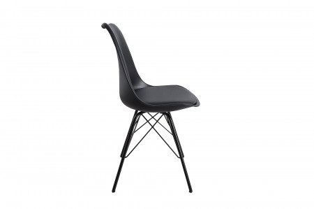 Lot de 2x chaises rétro SCANDINAVIA MEISTERSTÜCK noire - SCANDINAVIA